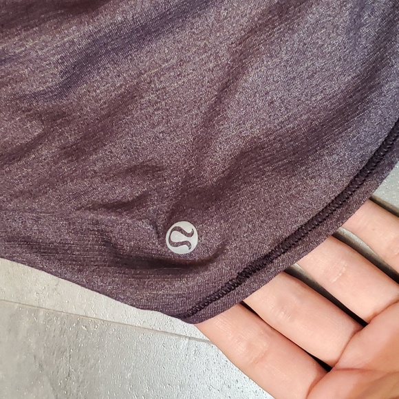 Lululemon Wild Tank. 2 in 1 bra. Purple and neon pink, smal grey stripes.4 - Picture 6 of 8